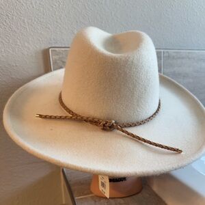 Lucky Cream Braided Trim Western Hat